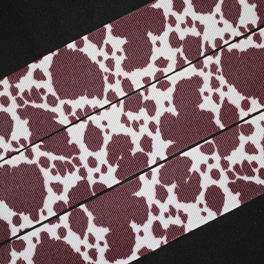 Brown Cow Print Ribbon - Flippin Ribbon