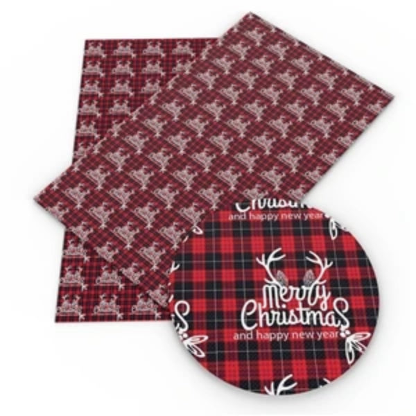 Plaid Merry Christmas Leather - Flippin Ribbon