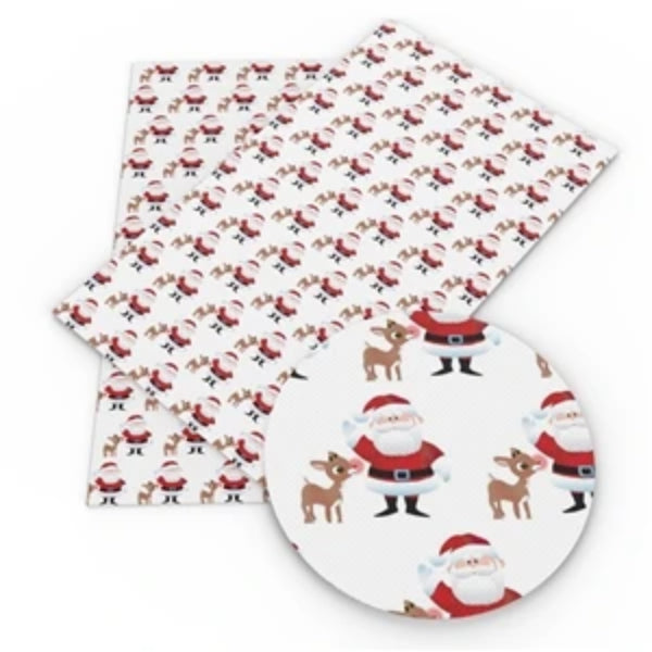 Santa Claus Faux Leather - Flippin Ribbon