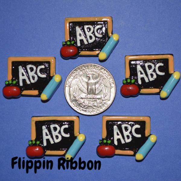 teacher chalkboard resin embellishment