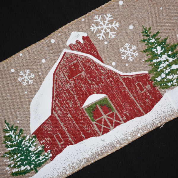 Snowy Barn Ribbon - Flippin Ribbon