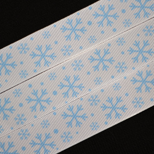 Light Blue Snowflake Ribbon - Flippin Ribbon