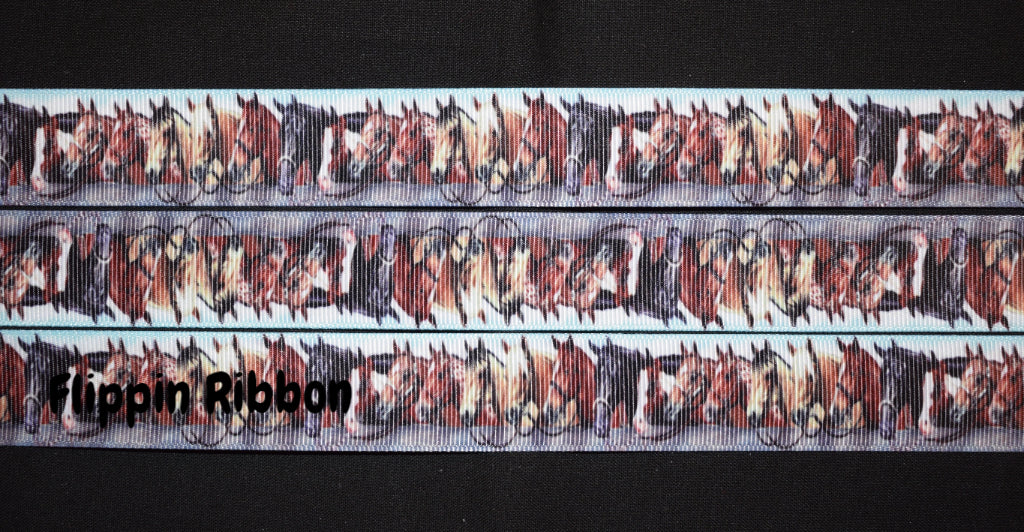 Grosgrain Horse Ribbon - Flippin Ribbon