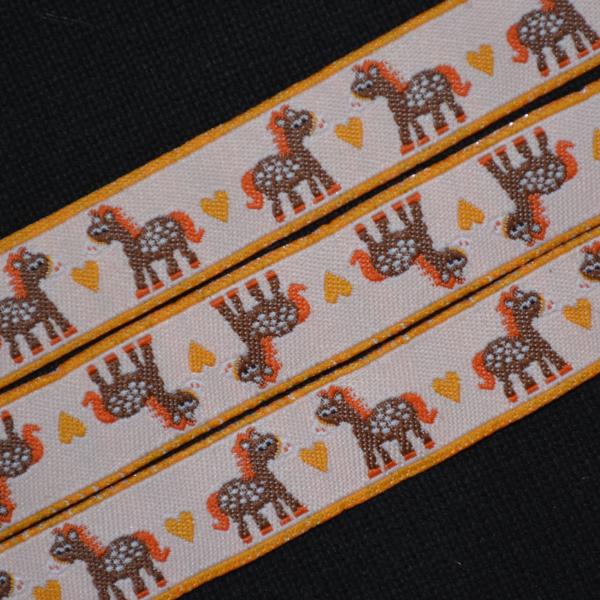 Horse Ribbon - 5/8 inch Jacquard