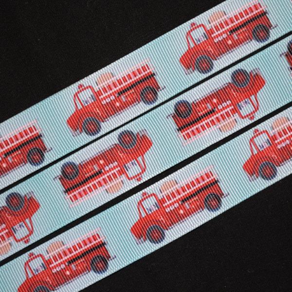 Fire Truck Grosgrain Ribbon - Flippin Ribbon