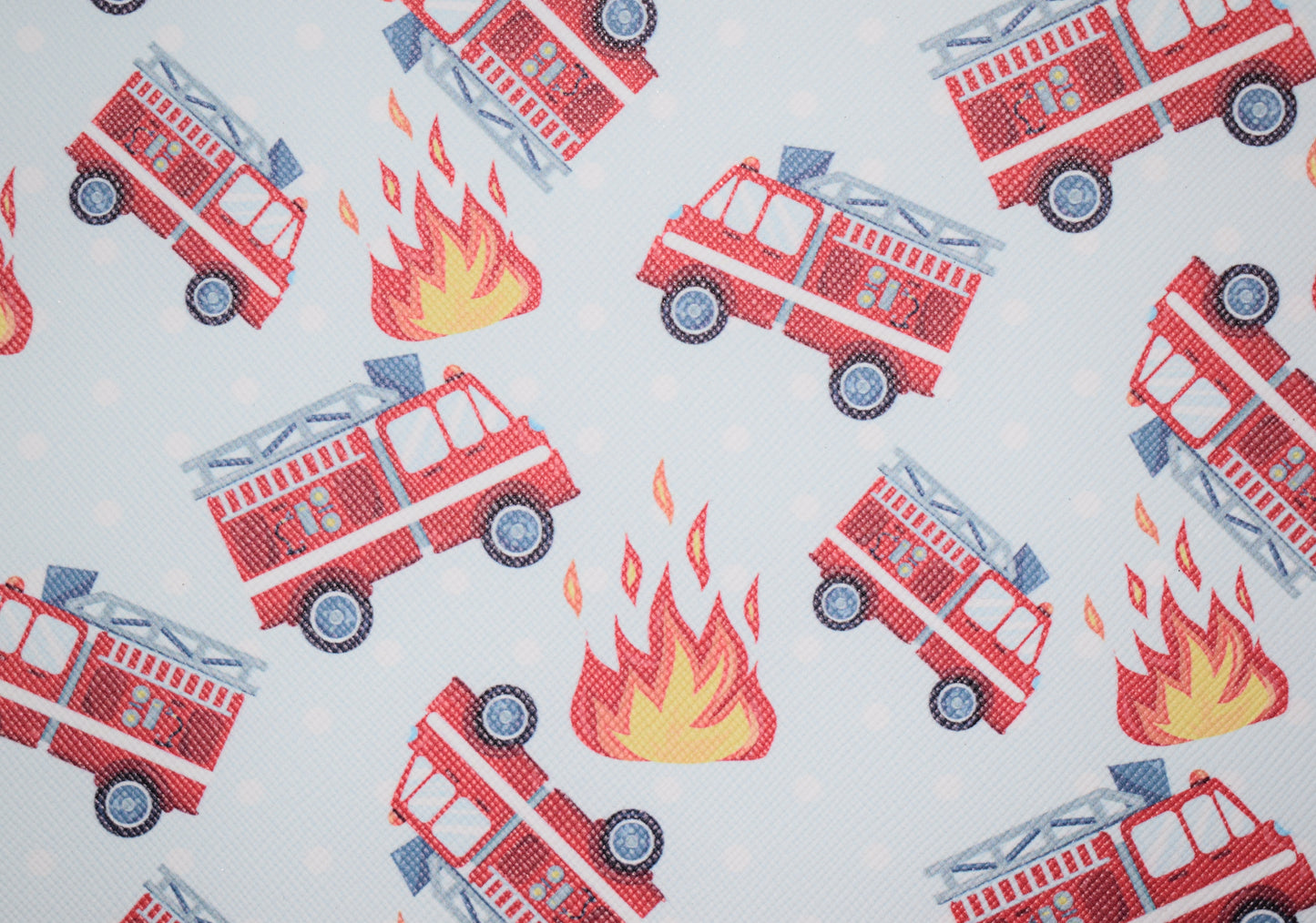 Fire Truck Faux Leather - Flippin RIbbon