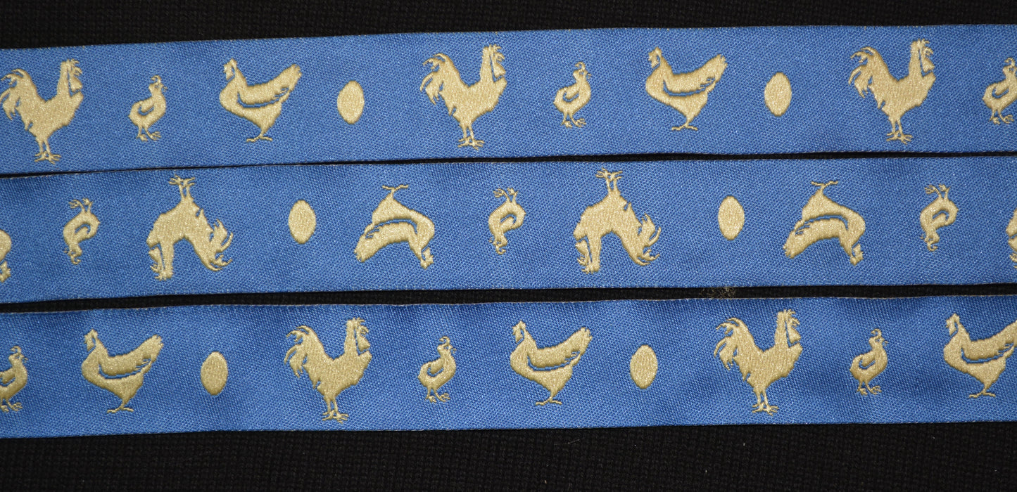 Rooster Jacquard Ribbon - Flippin Ribbon