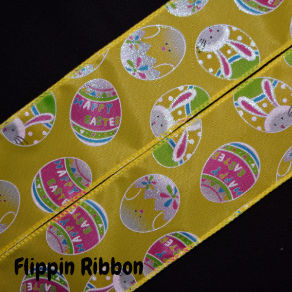 Fun Bunny Easter Ribbon - 2 1/2 inch Wired Polyester Ribbon – Flippin  Ribbon Crafts