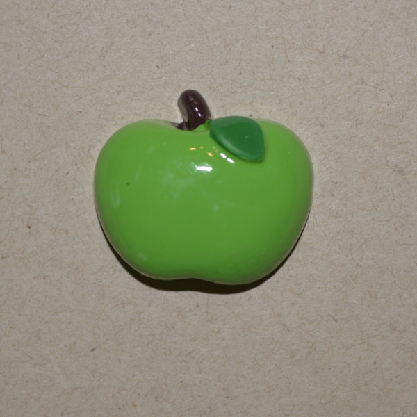 Green Apple Flat Back Resin - Flippin Ribbon