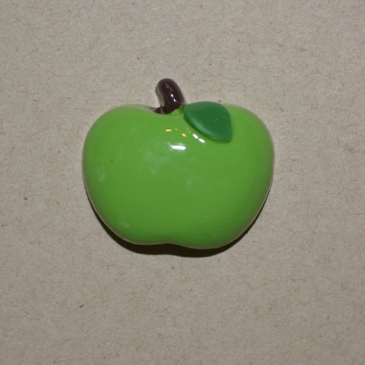 Green Apple Flat Back Resin - Flippin Ribbon
