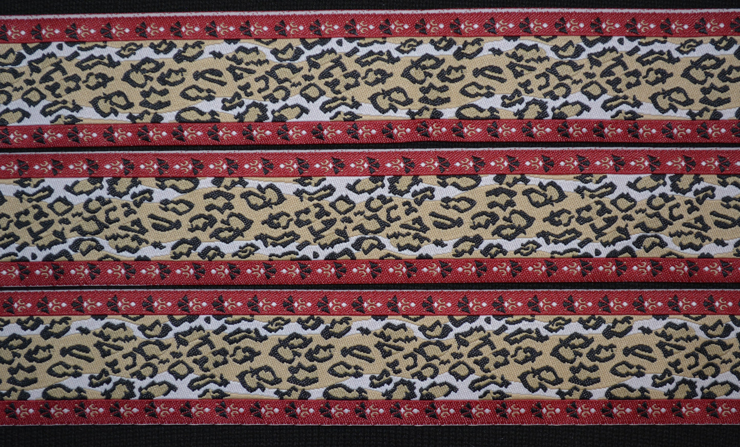 Leopard Print Jacquard Ribbon - Flippin Ribbon