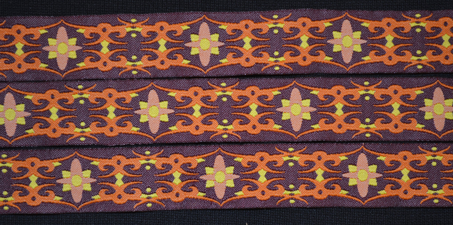 Maroon Jacquard Ribbon - Flippin Ribbon