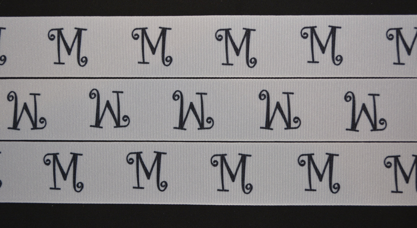 Monogram M Ribbon - Flippin RIbbon