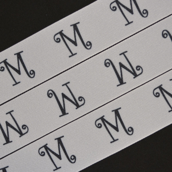 Monogram M Ribbon - Flippin RIbbon