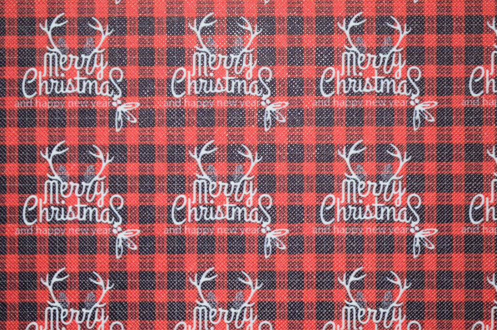 Plaid Merry Christmas Leather - Flippin Ribbon
