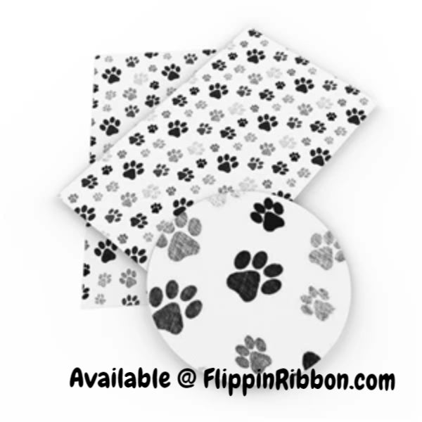 Puppy Feet Faux Leather - Flippin Ribbon