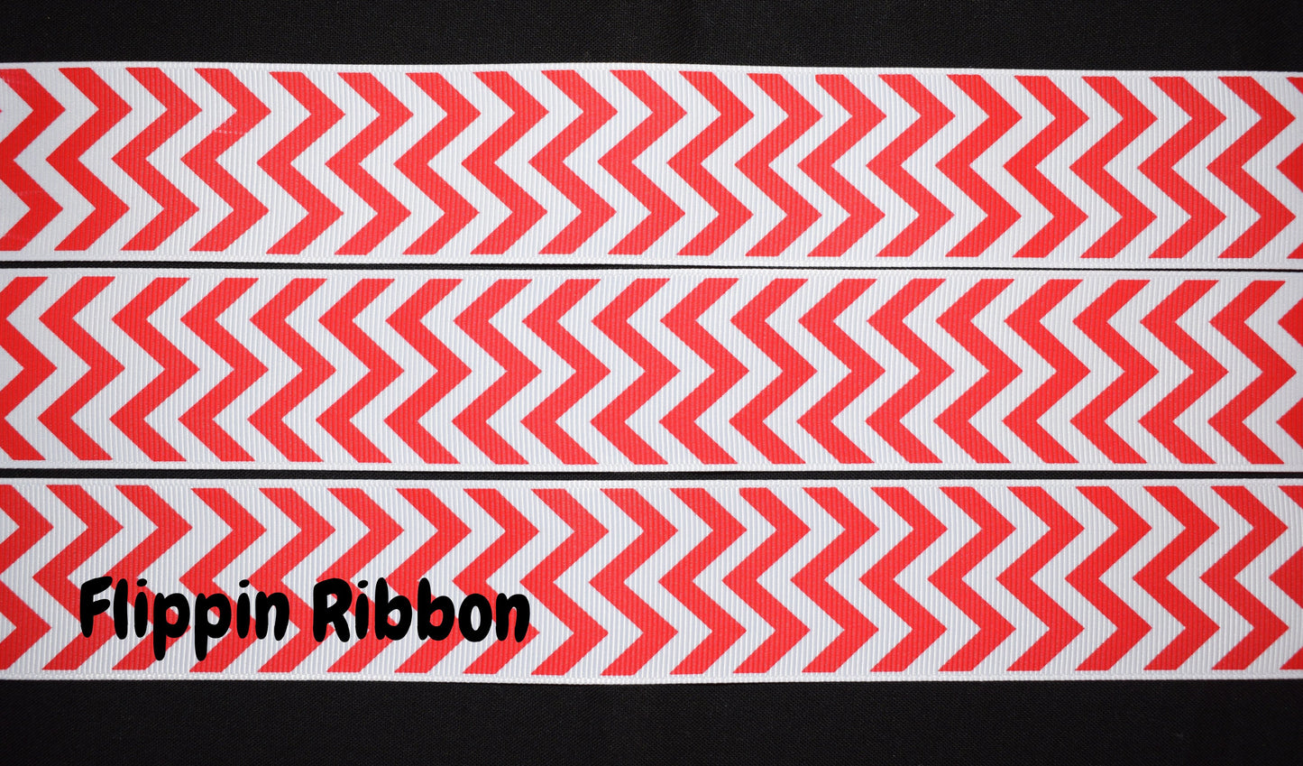 Red Chevron Zigzag Ribbon - Flippin Ribbon