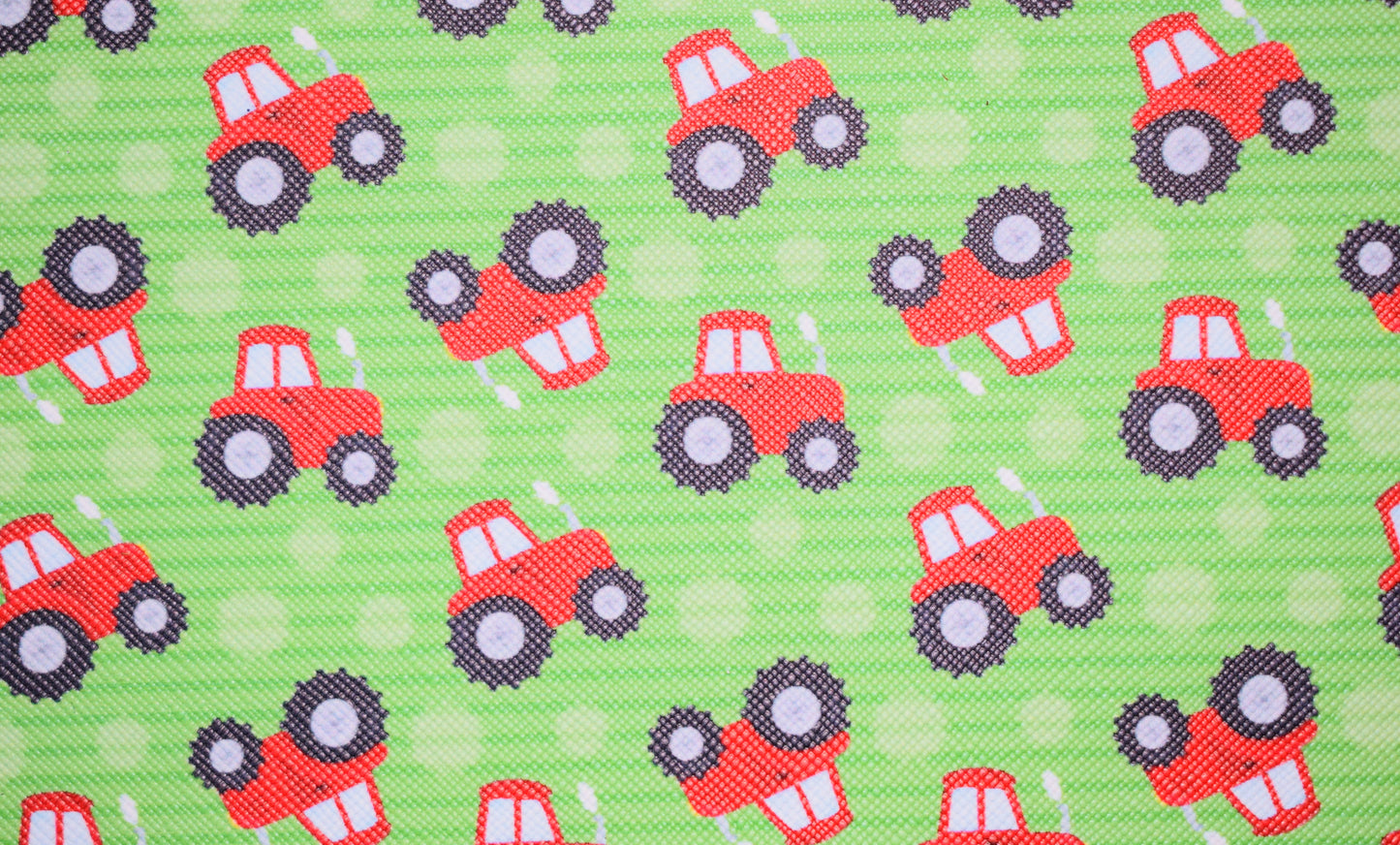 Red Tractor Faux Leather - Flippin Ribbon