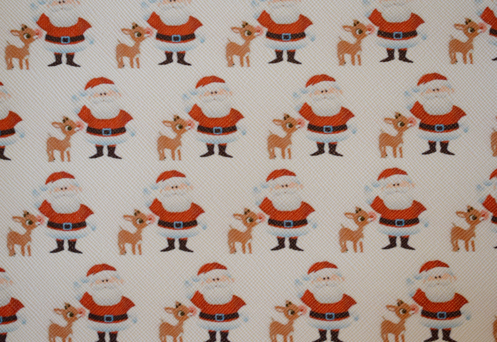 Santa Claus Faux Leather - Flippin Ribbon