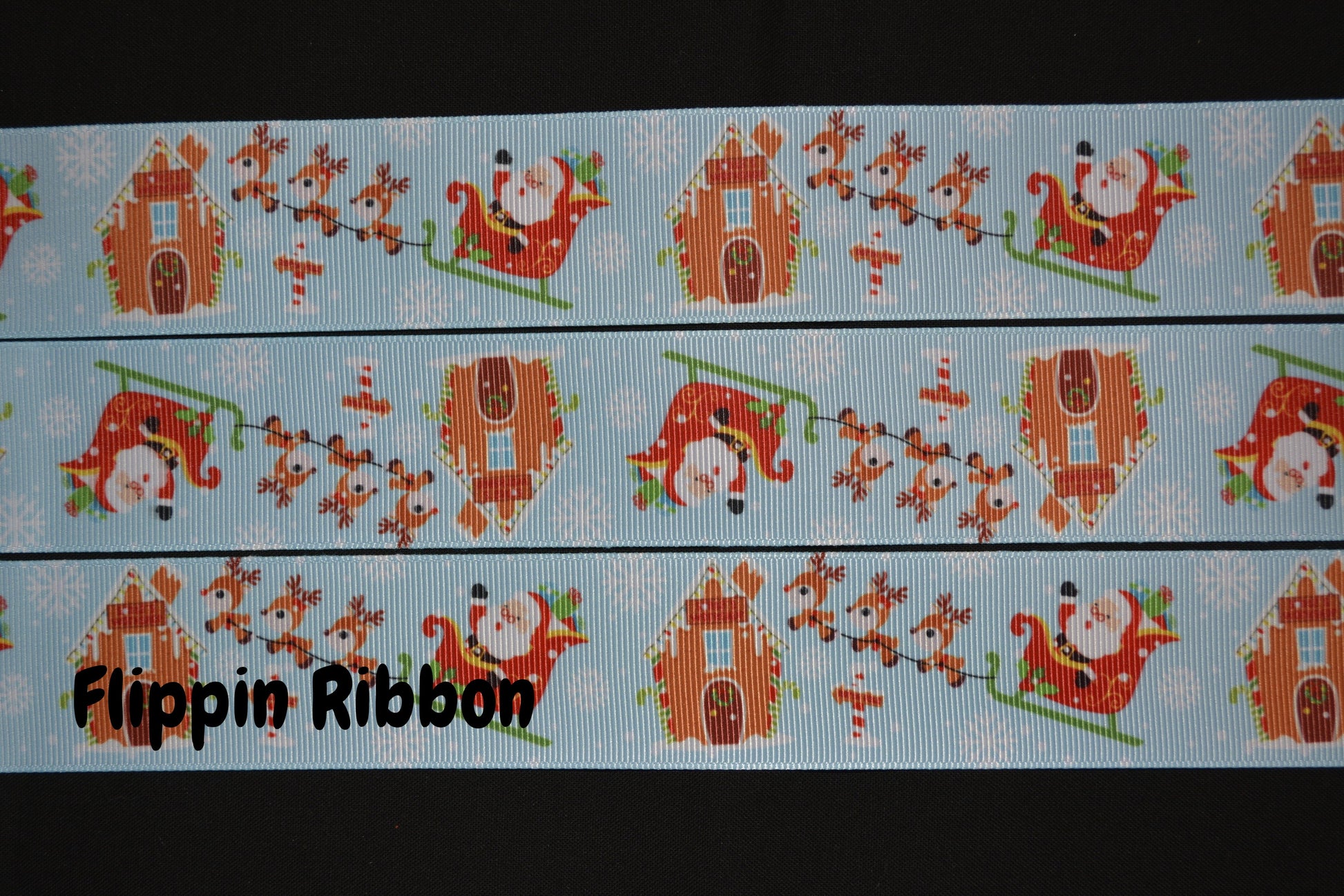 Santa Christmas ribbon - Flippin Ribbon