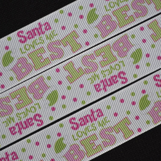 Santa Loves Me Best Ribbon - Flippin Ribbon