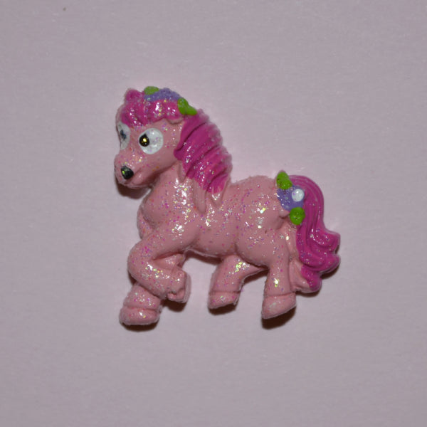 Pink Sparkle Pony Resin