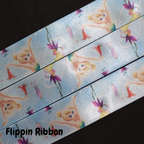 Tinkerbell Ribbon - 1 inch Printed Satin – Flippin Ribbon Crafts