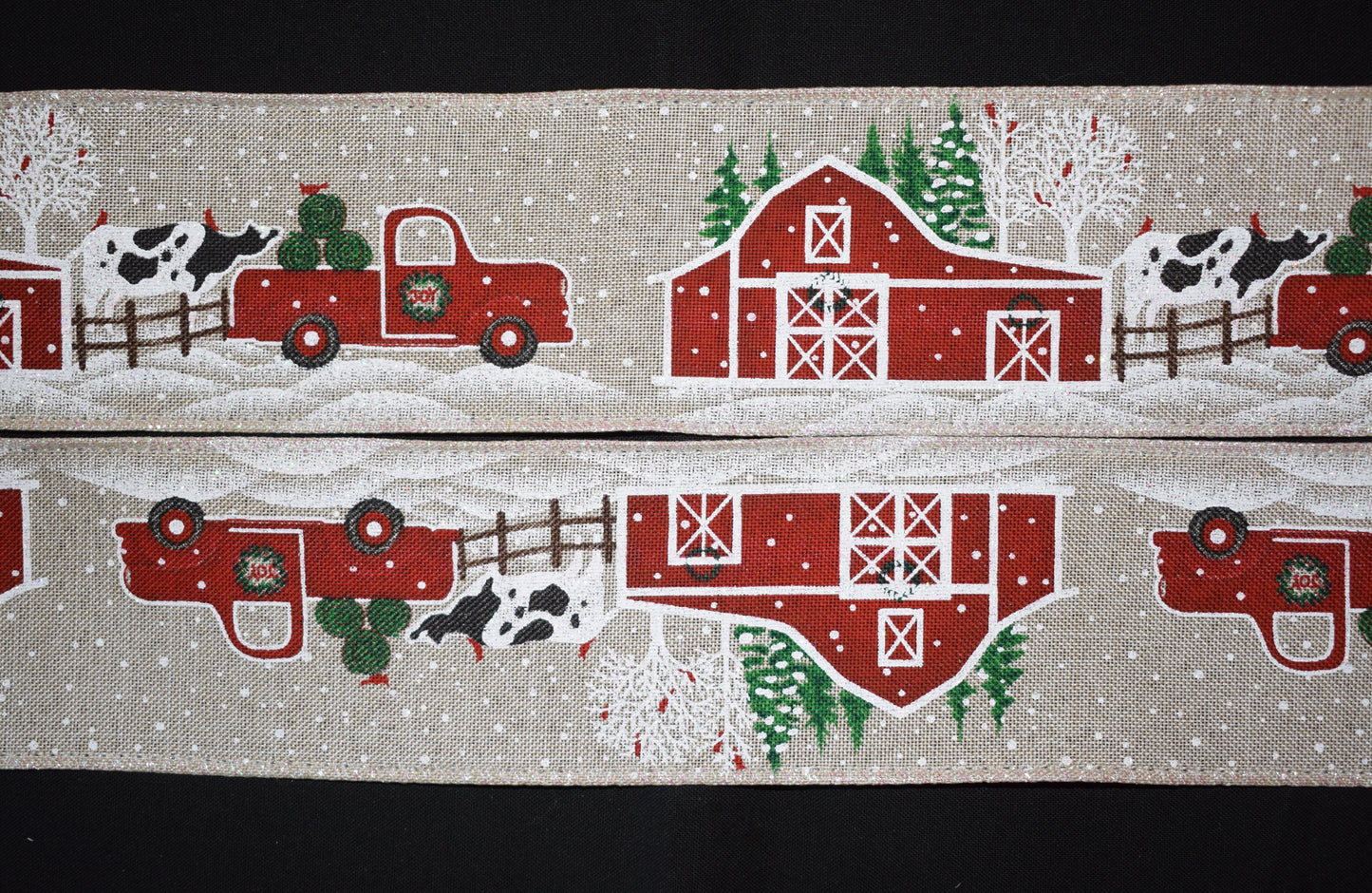Snowy Farmhouse Ribbon - Flippin Ribbon