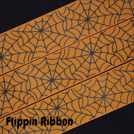 wide spider web grosgrain ribbon