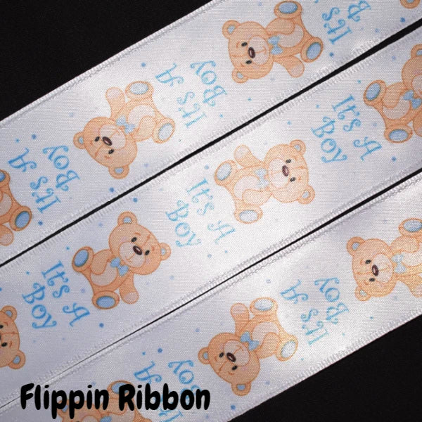 It's a Boy Wired Ribbon - Flippin Ribbon