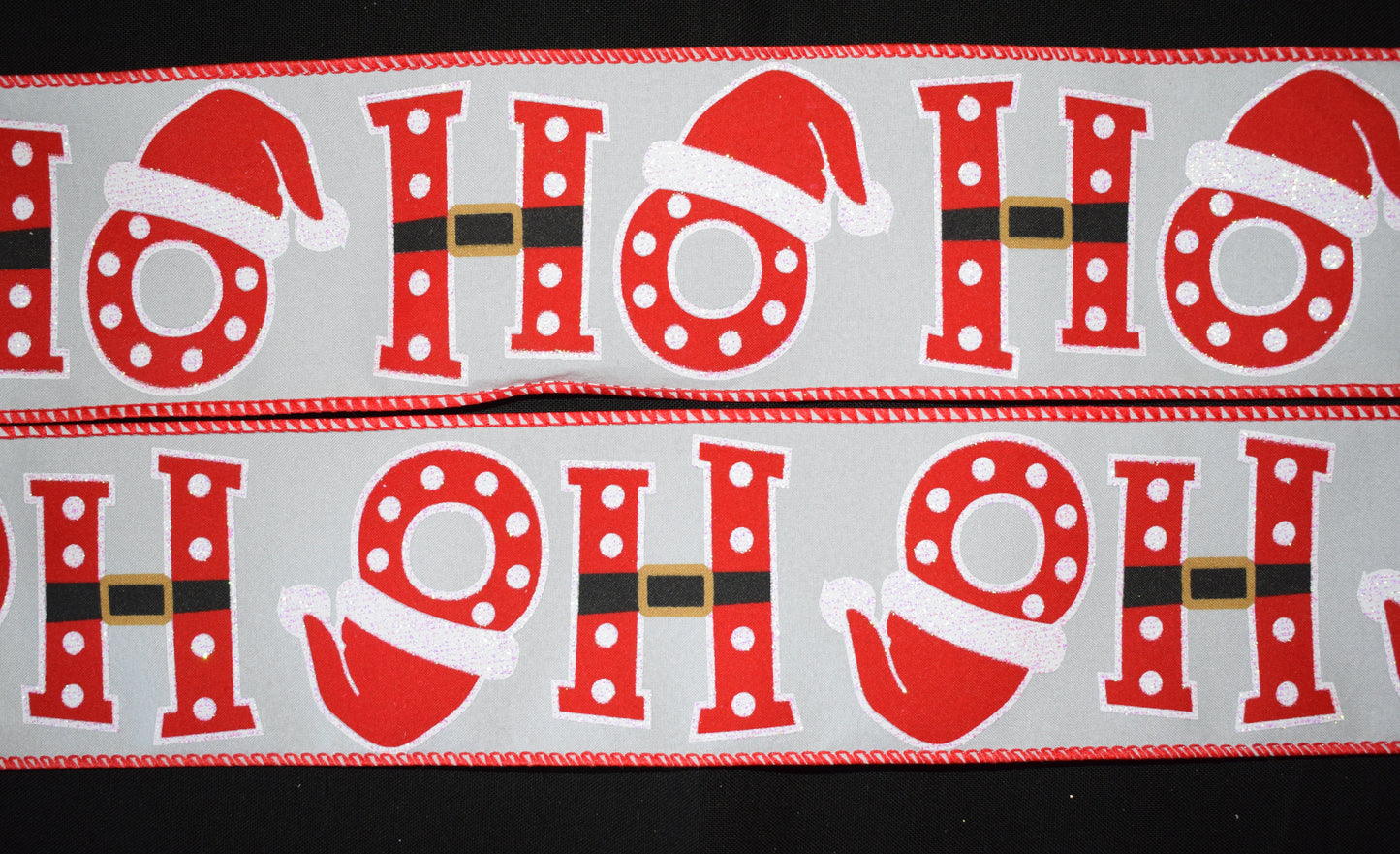 Ho Ho Ho Wired Christmas Ribbon - Flippin Ribbon