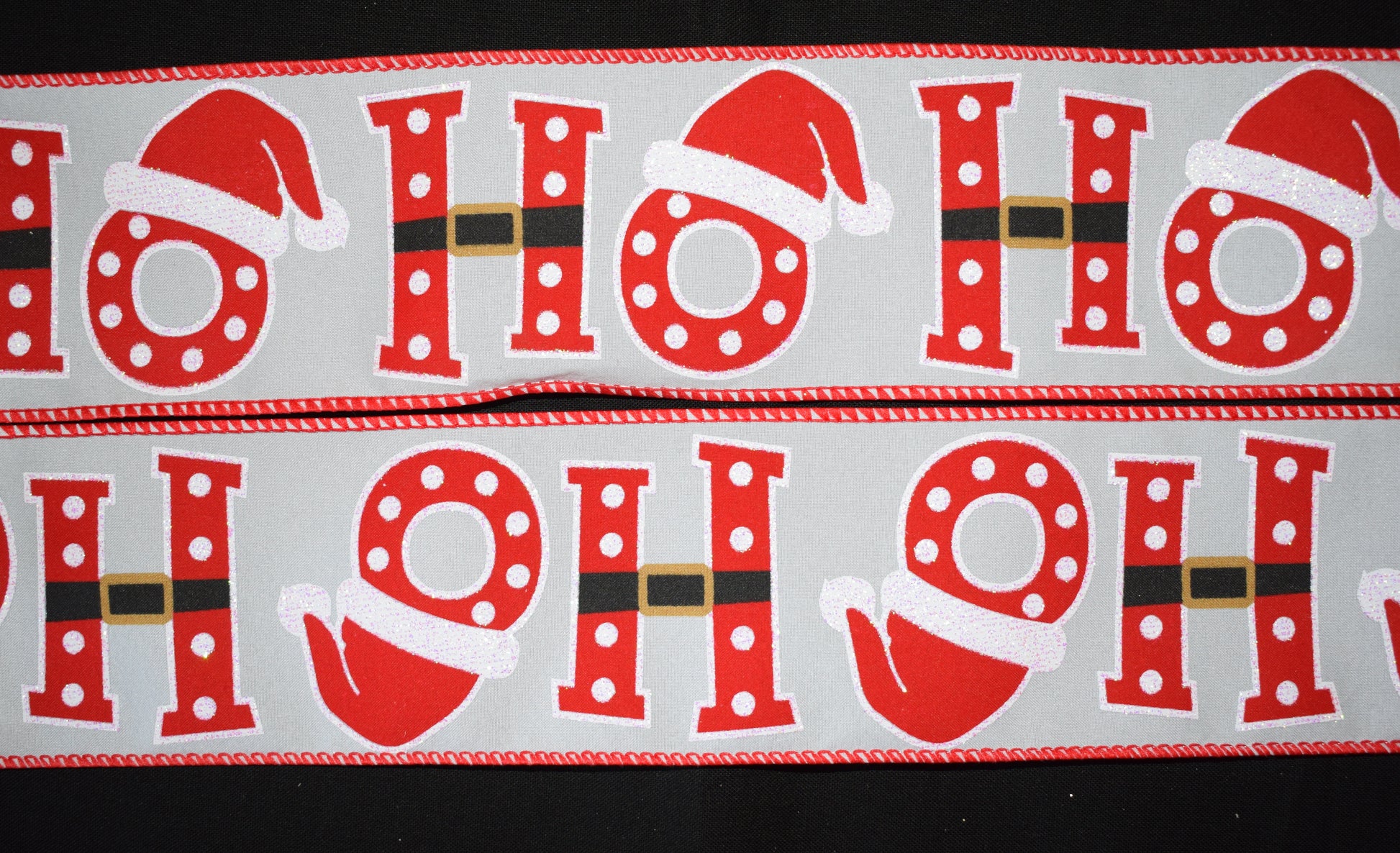 Ho Ho Ho Wired Christmas Ribbon - Flippin Ribbon