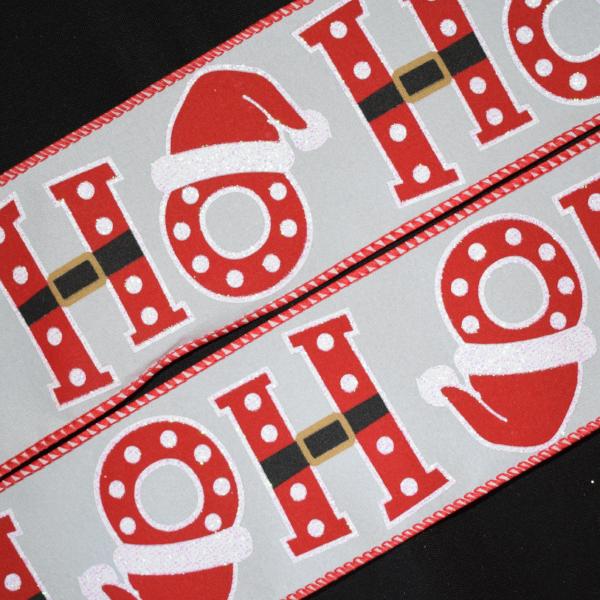 Ho Ho Ho Wired Christmas Ribbon - Flippin Ribbon