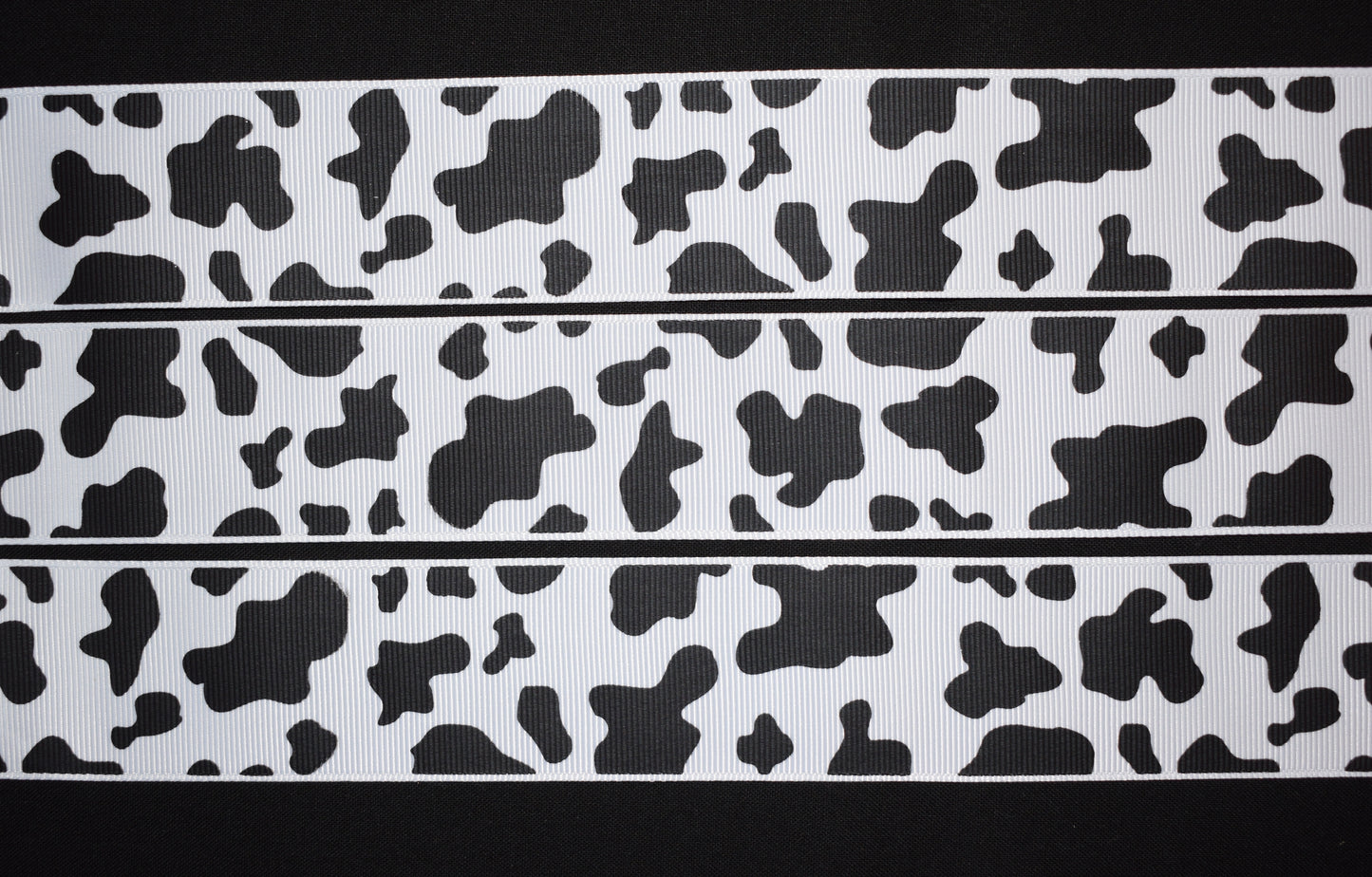 Cow Print Ribbon - 1 1/2 inch Printed Grosgrain Ribbon – Flippin