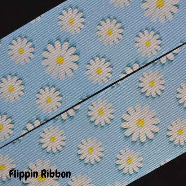 white daisy ribbon - Flippin Ribbon