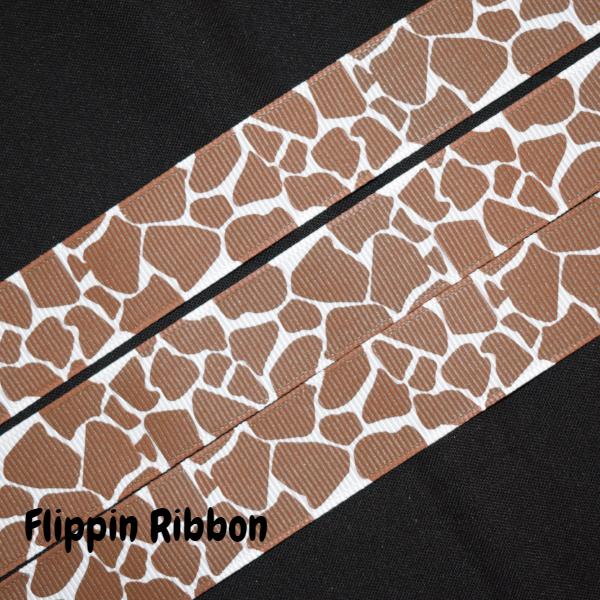 Giraffe Print Ribbon - Flippin Ribbon