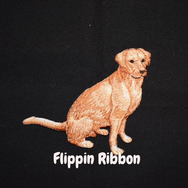 Golden Retriever Iron-on applique - Flippin Ribbon