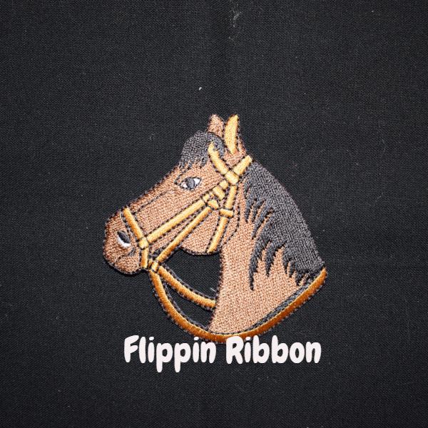 Horse Head Iron-on Applique - Flippin Ribbon