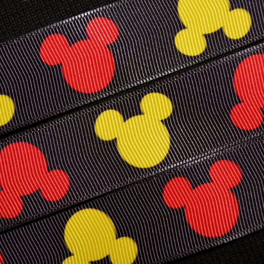 Mickey Mouse Ribbon - 1 inch Printed Grosgrain