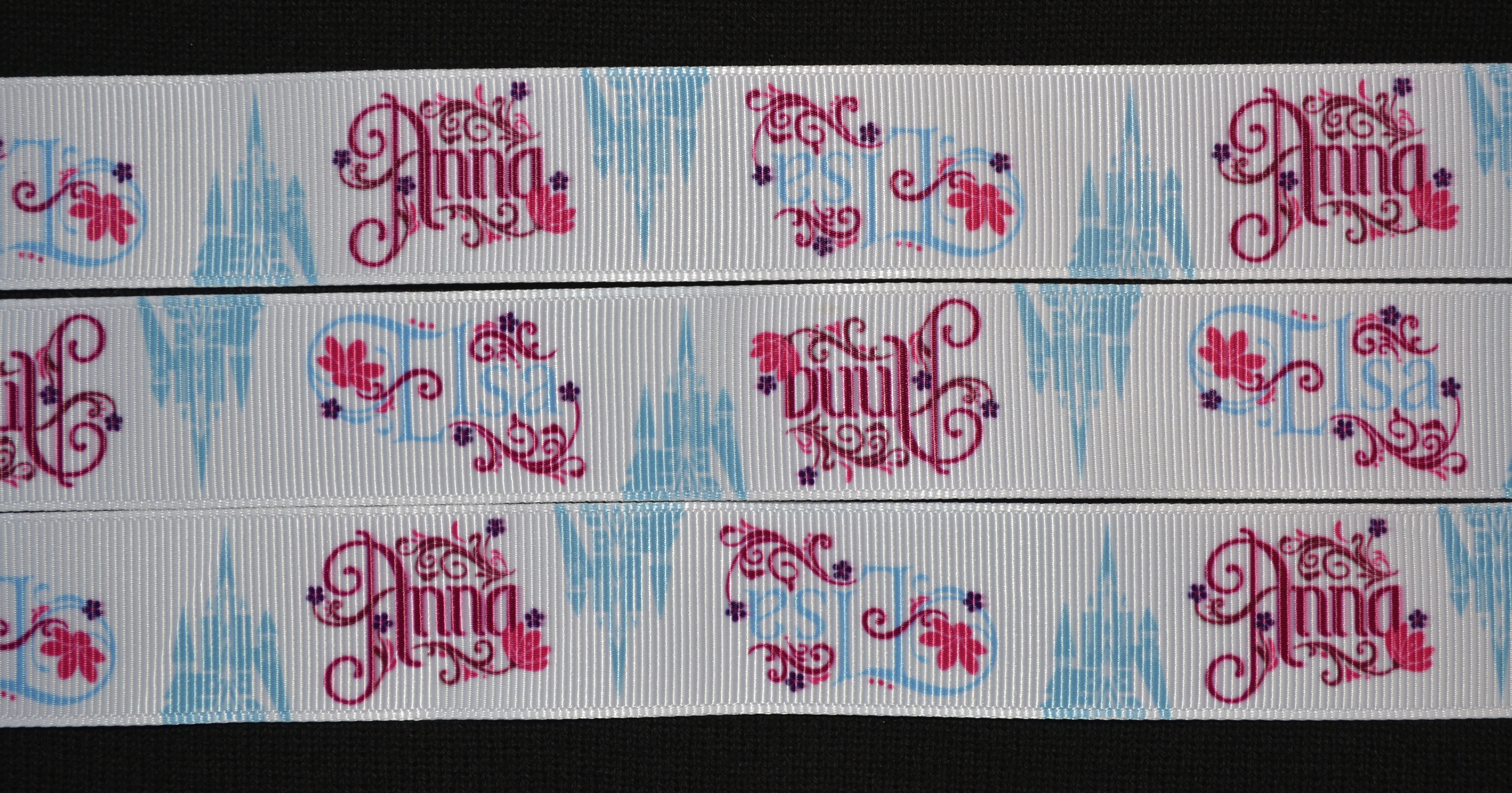 Anna & Elsa Frozen Ribbon - 1 inch Printed Grosgrain Ribbon – Flippin ...