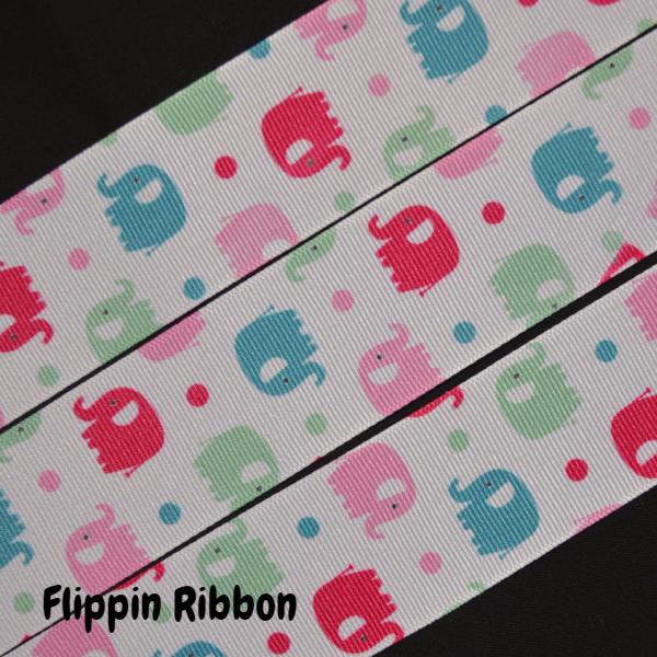 grosgrain elephant ribbon - Flippin Ribbon