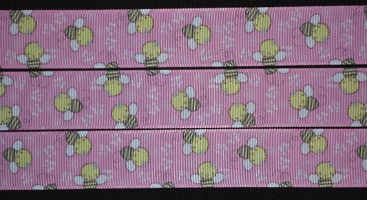 7/8 & 1.5 (1 YD) Winnie The Pooh Grosgrain Ribbon Bee Hive Butterfly Hair  Bow