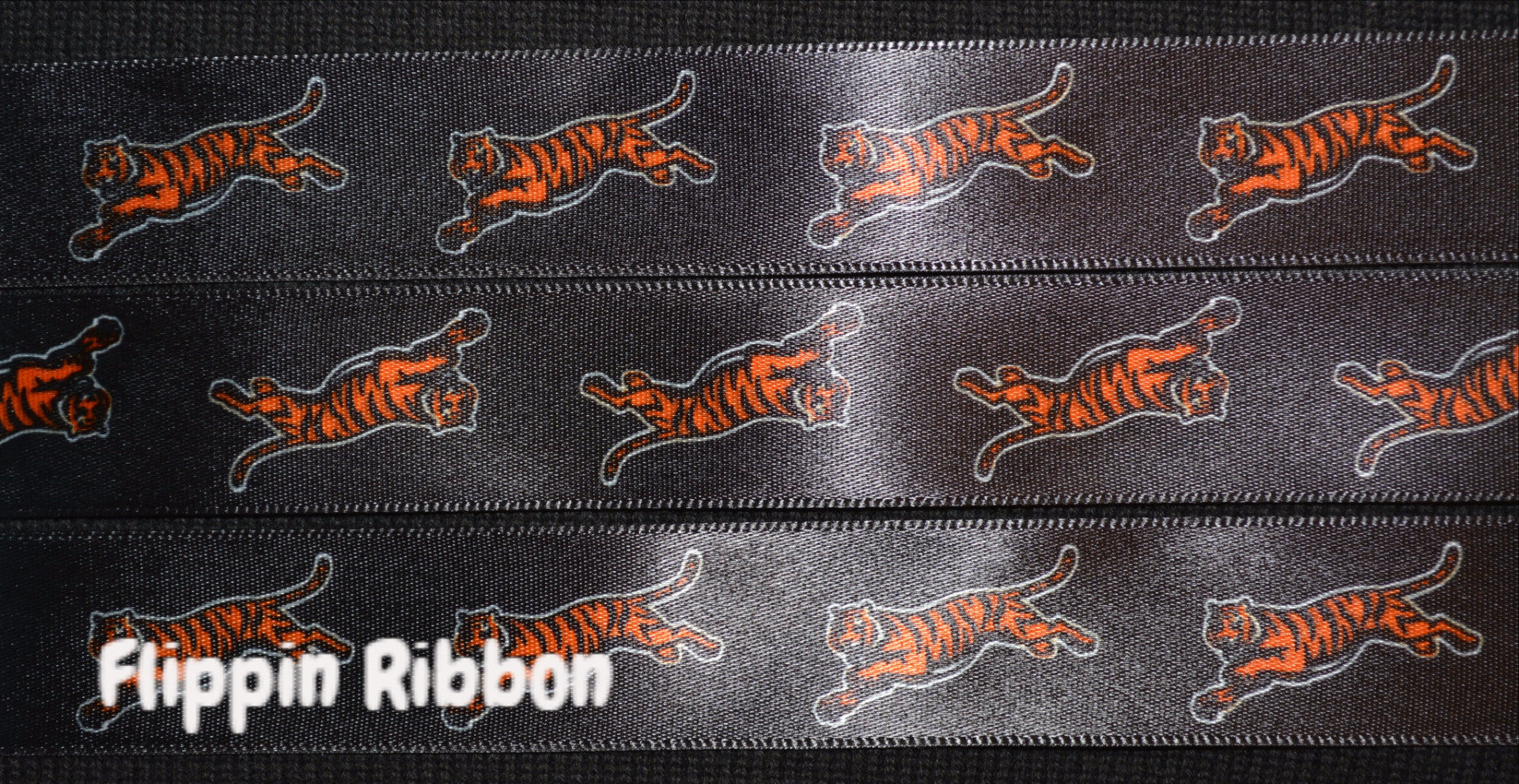 Cincinnati Bengals Ribbon - 7/8 inch Printed Satin Ribbon