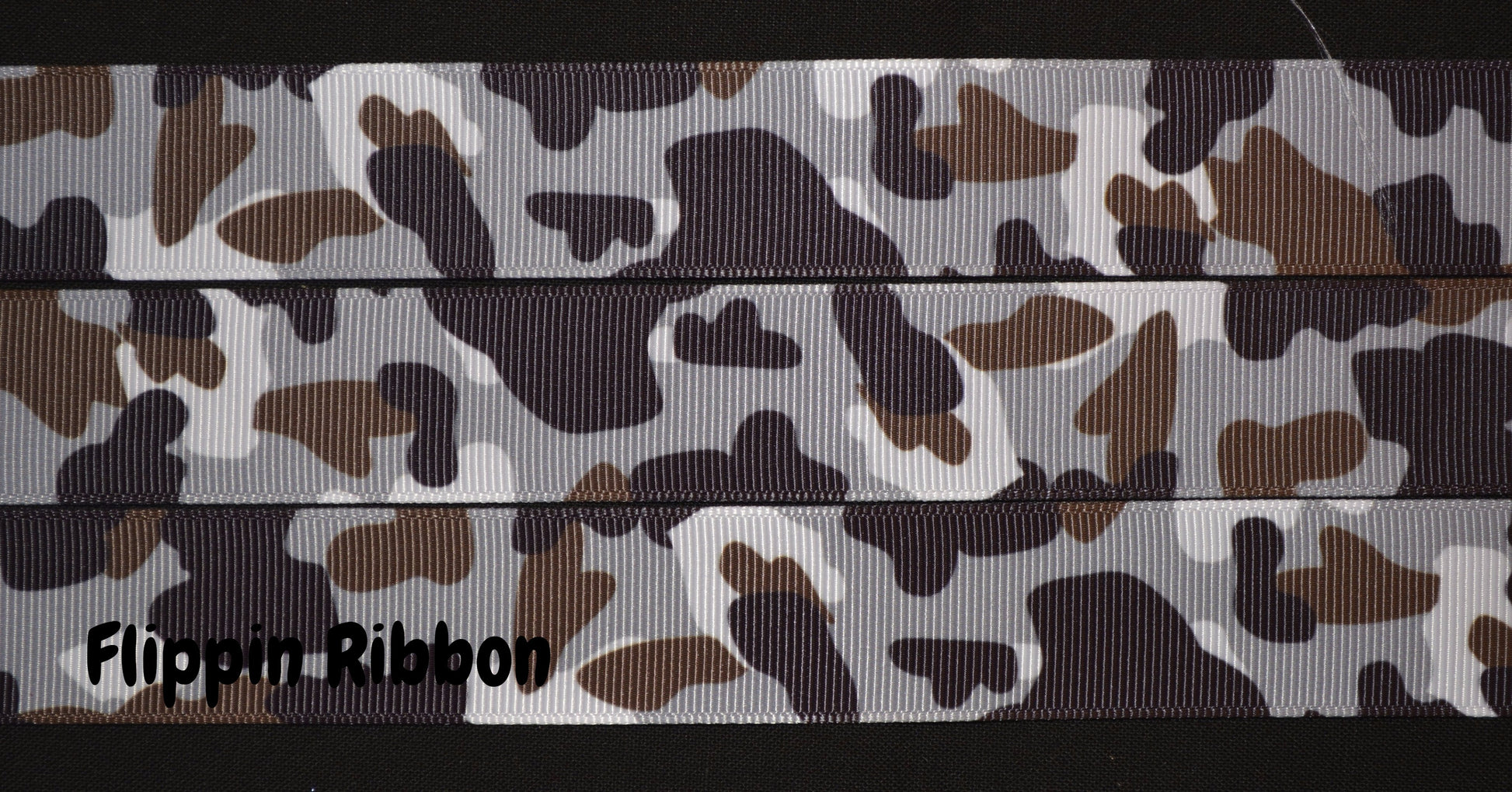 camouflage grosgrain ribbon - Flippin Ribbon