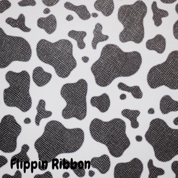 Cow Print Synthetic Leather - Flippin Ribbon