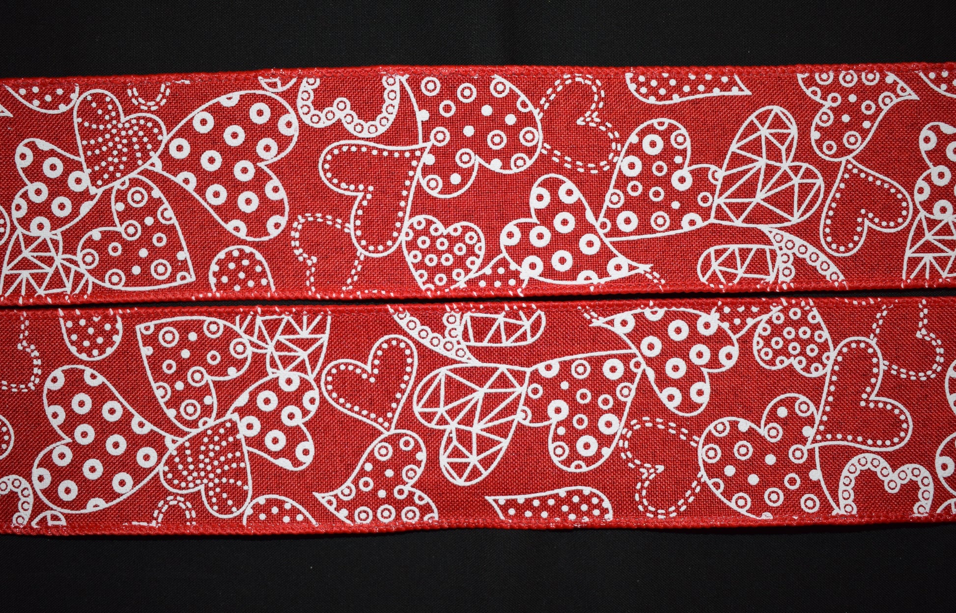 Crazy Hearts Valentine Ribbon - 2 1/2 inch Polyester Wired Ribbon – Flippin  Ribbon Crafts
