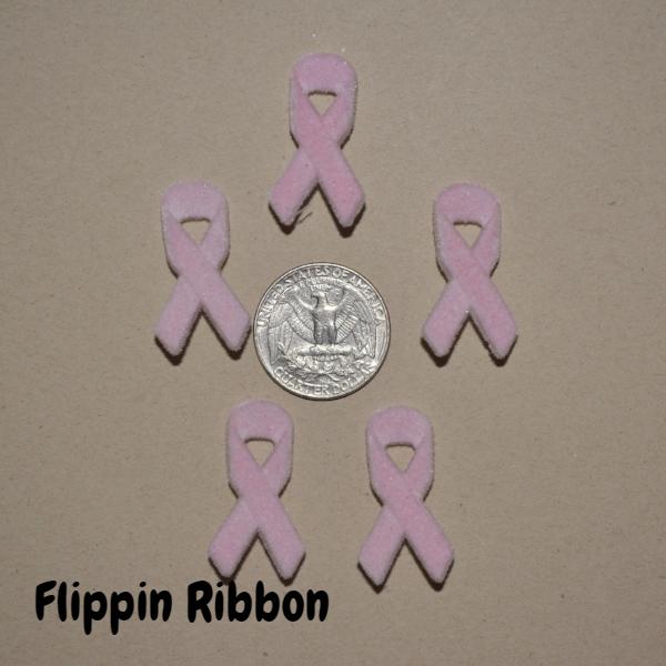 breast cancer awareness ribbon embellishment button