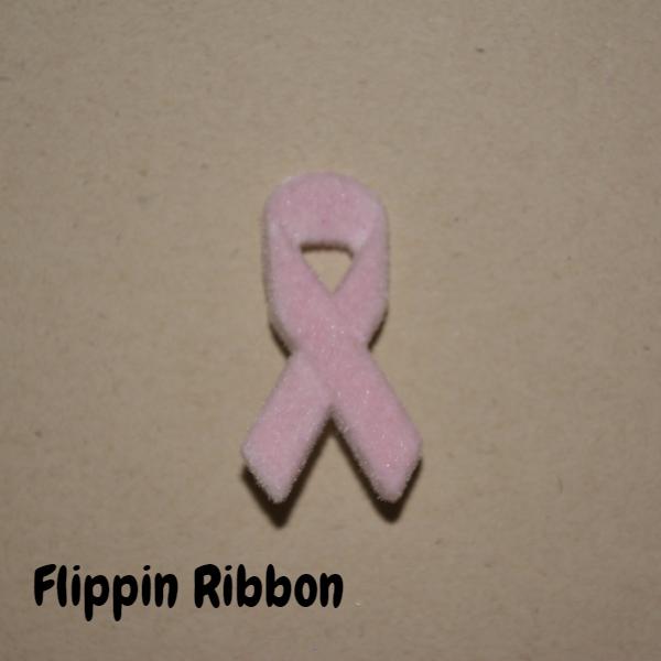 breast cancer awareness ribbon embellishment button