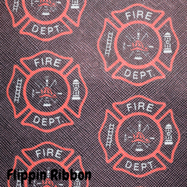 Fire Department Synthetic Leather - Flippin Ribbon