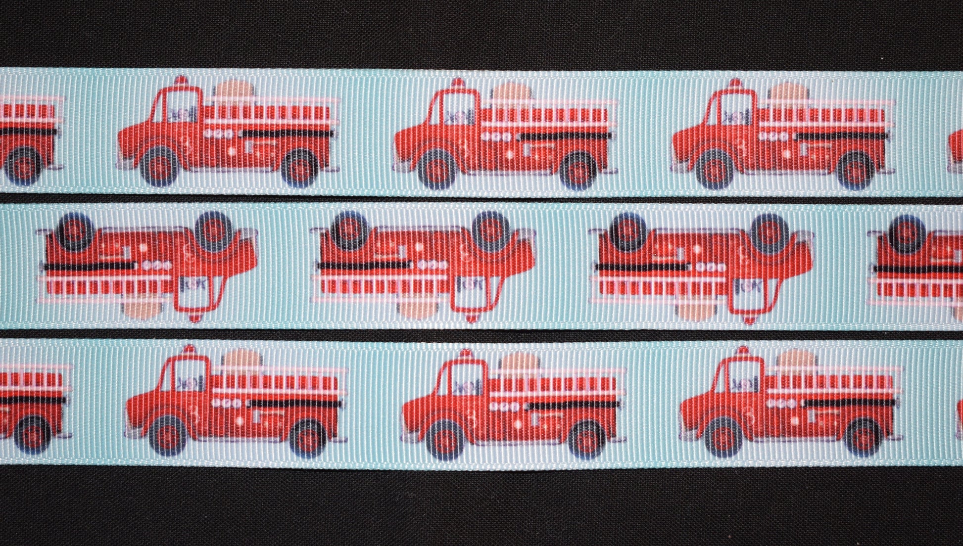 Fire Truck Grosgrain Ribbon - Flippin Ribbon